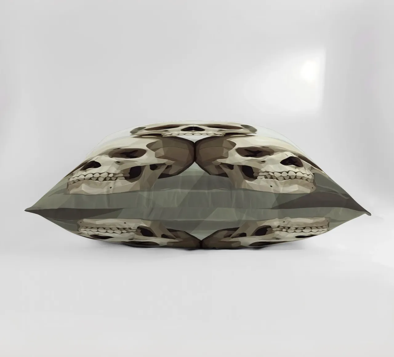 Piramide di teschi Low Poly cuscino da Low Profile