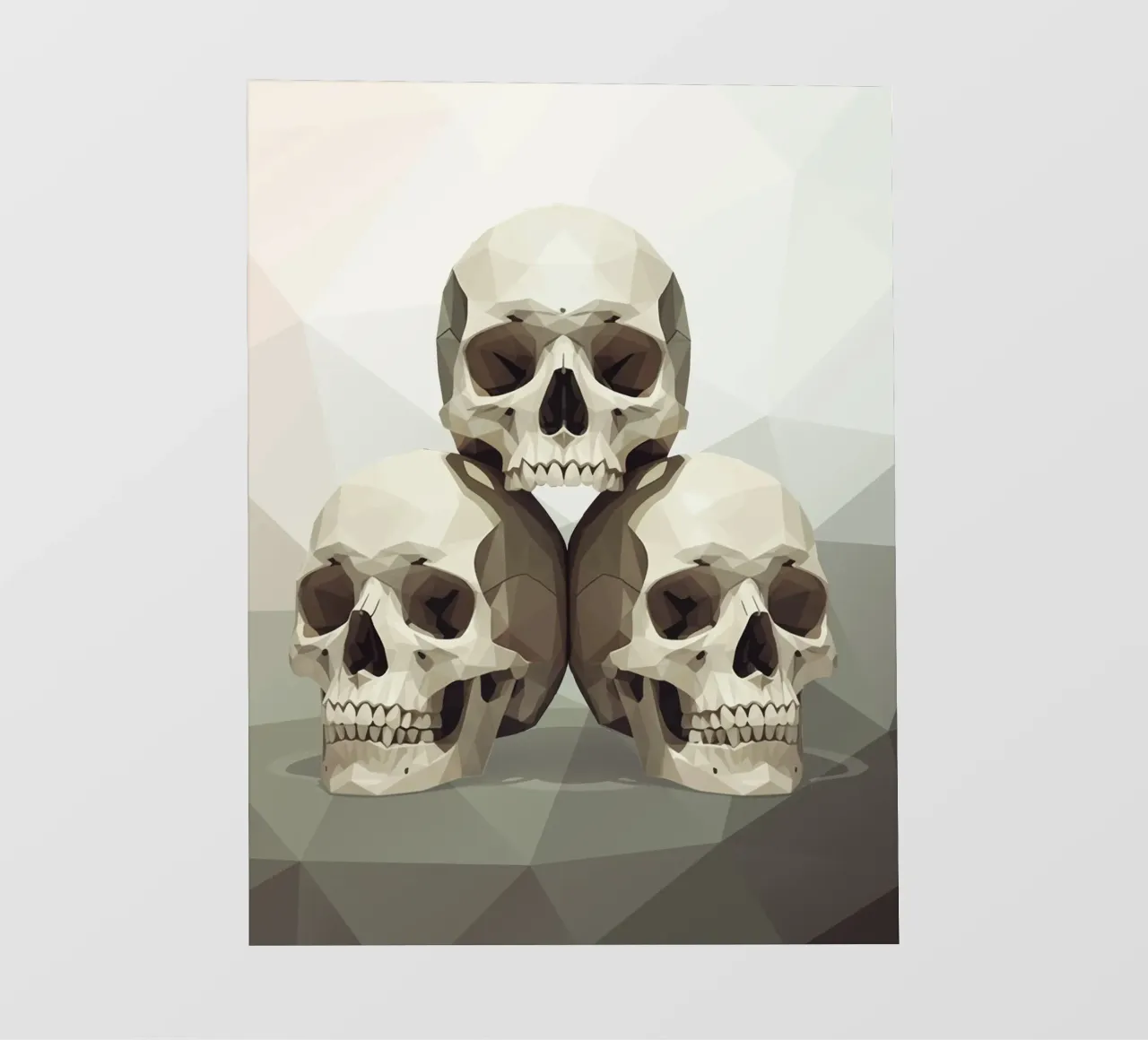 Piramide di teschi Low Poly pellicola backlit da Low Profile