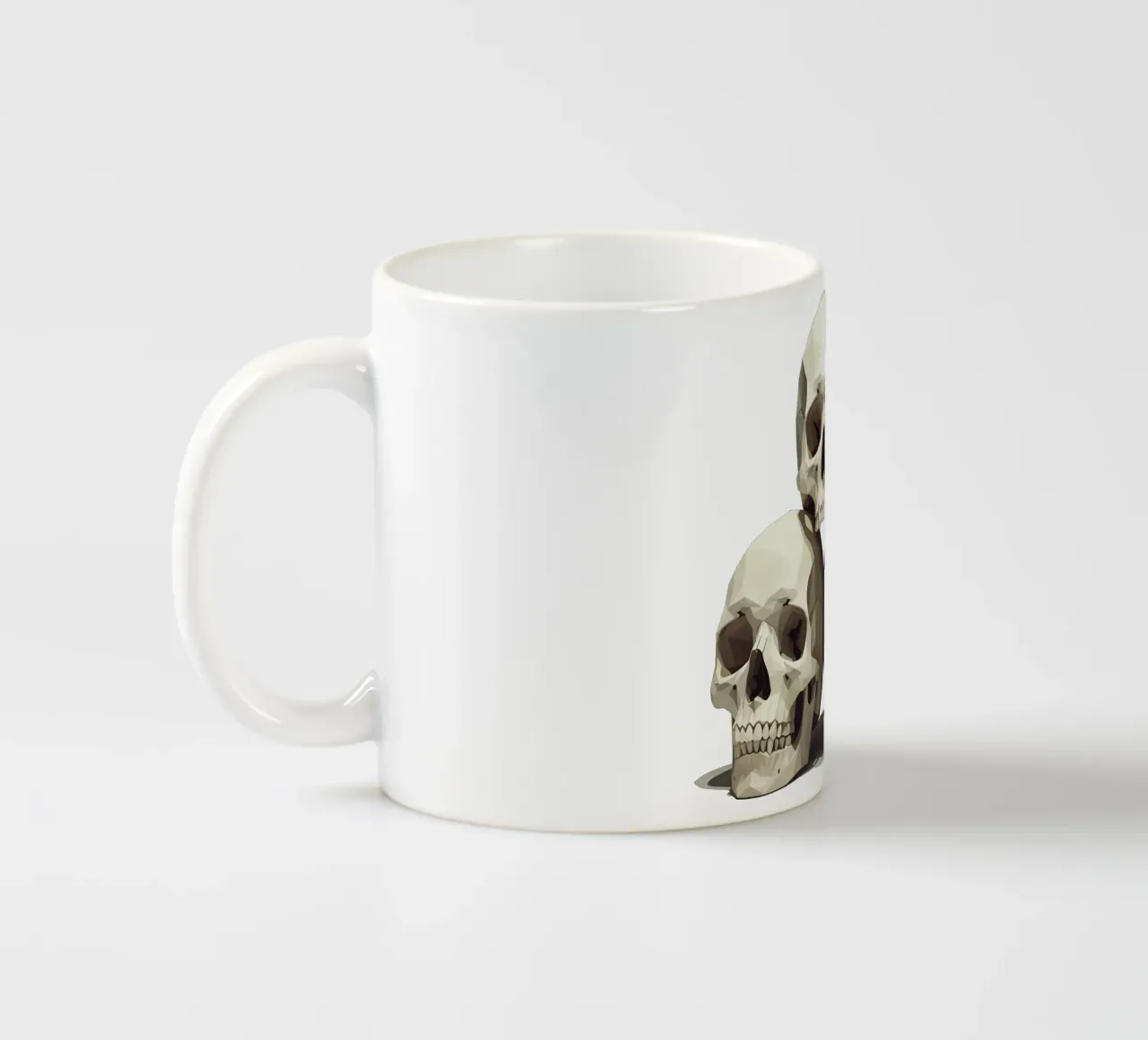 Piramide di teschi Low Poly tazza in ceramica da Low Profile