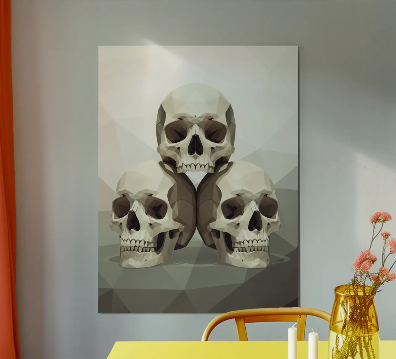 Pyramide der Totenköpfe Low Poly Hahnemühle von Low Profile
