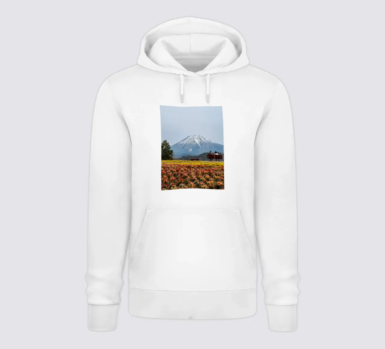 Berg Daisen Blumen in Japan Hoodie von Marcel Bisig