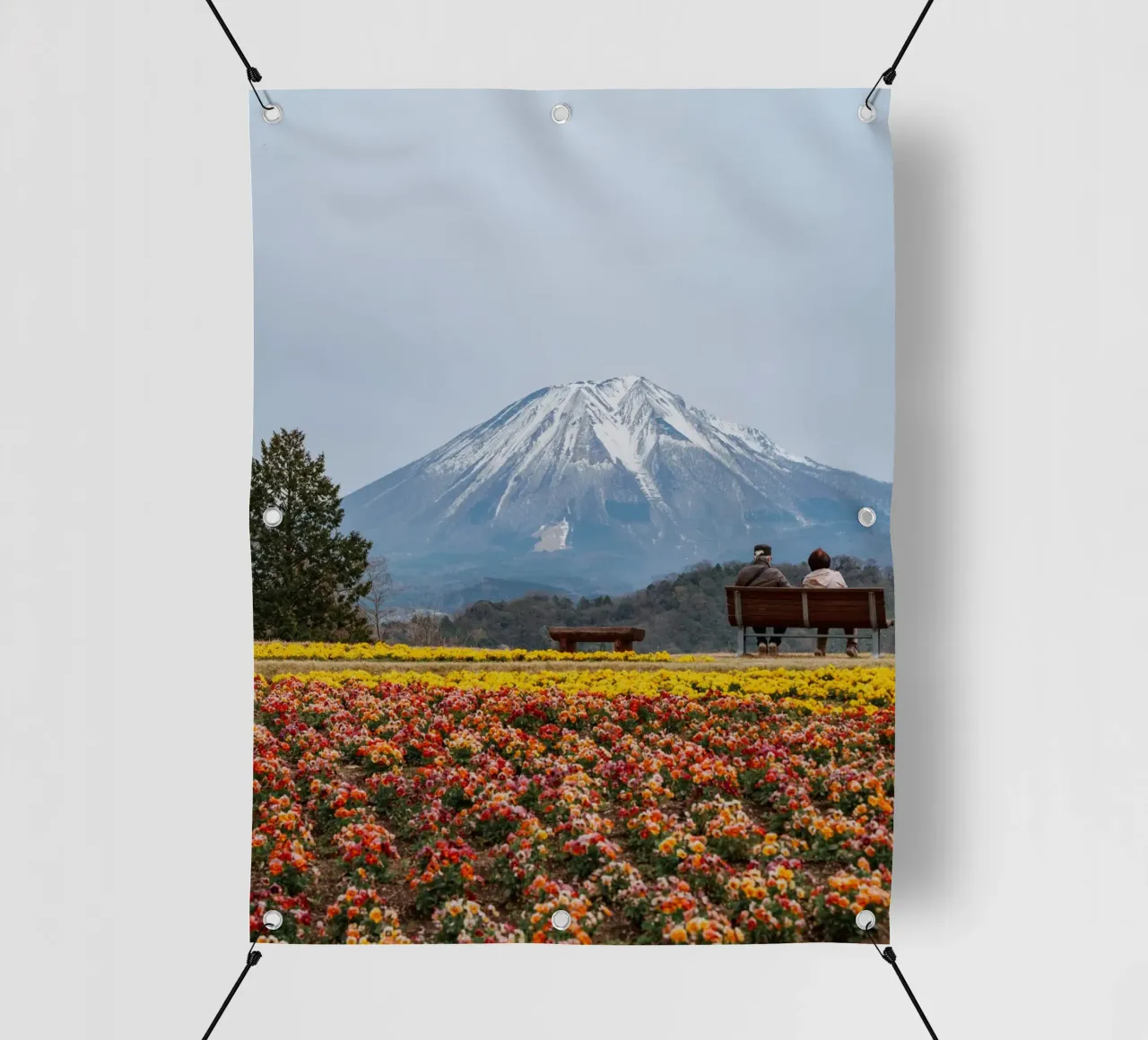 Fiori del Monte Daisen in Giappone telo in pvc da Marcel Bisig