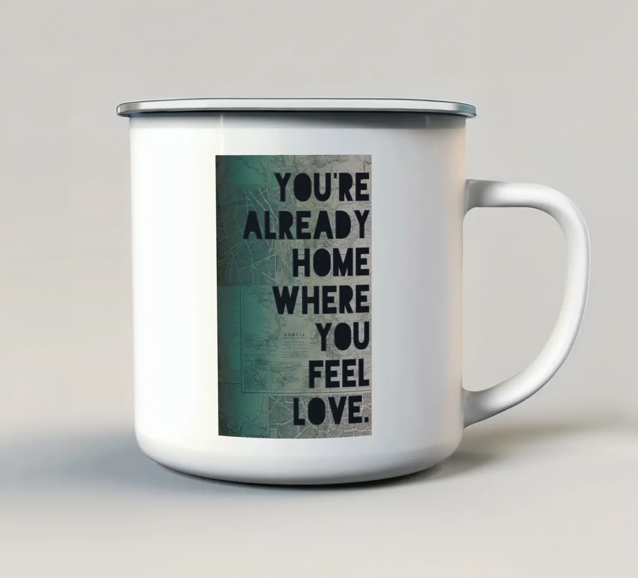Home tazza in smalto da Leah Flores