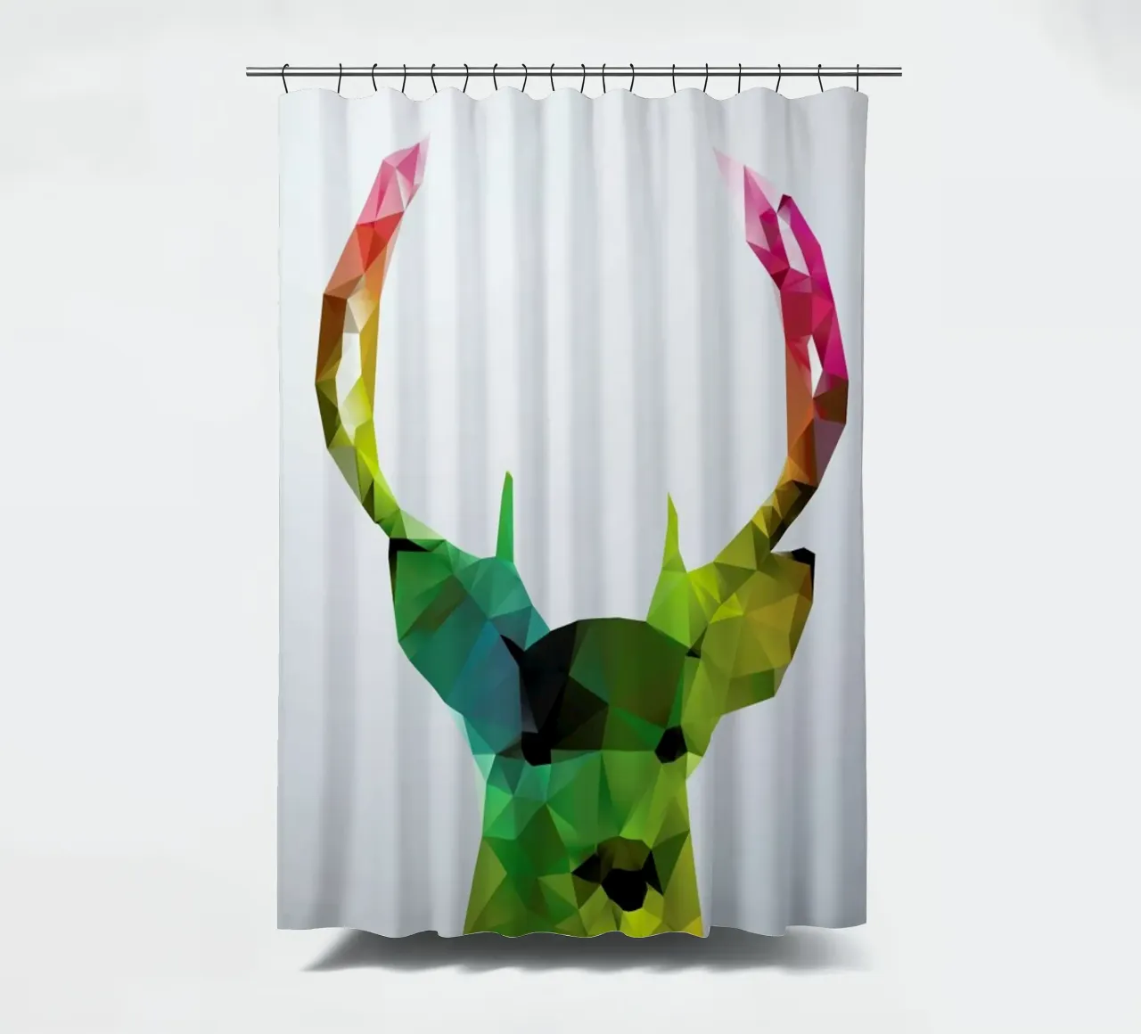 Crystal Deer shower curtain by Three Of The Possessed