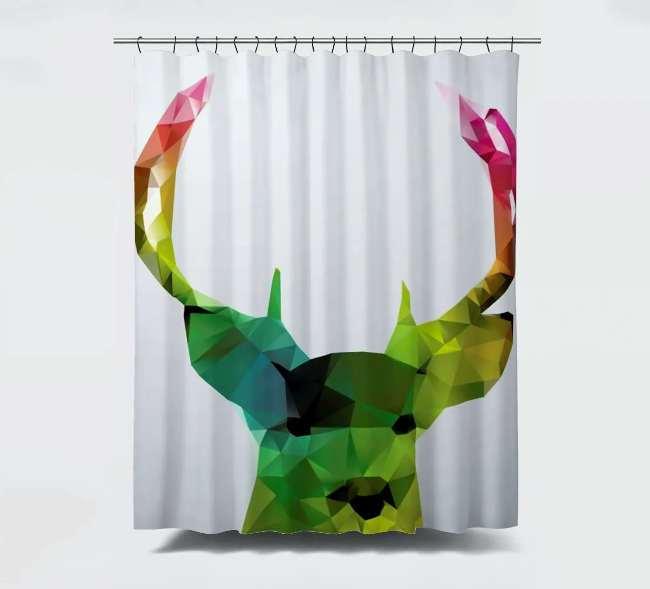 Crystal Deer shower curtain by Three Of The Possessed