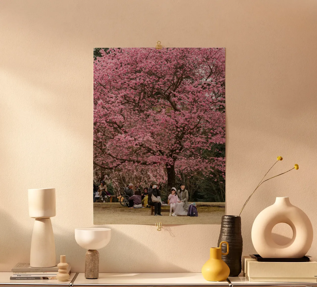 Fiori di ciliegio rosa in Giappone carta hahnemühle da Marcel Bisig