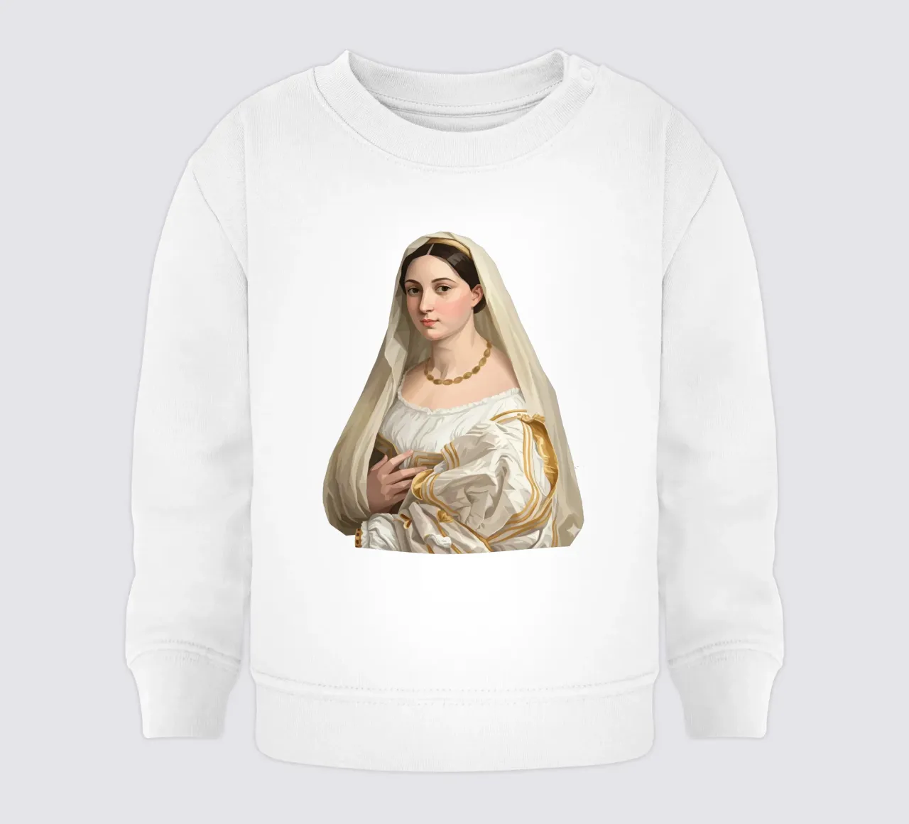 Donna con velo Lowpoly felpa neonato da Low Profile