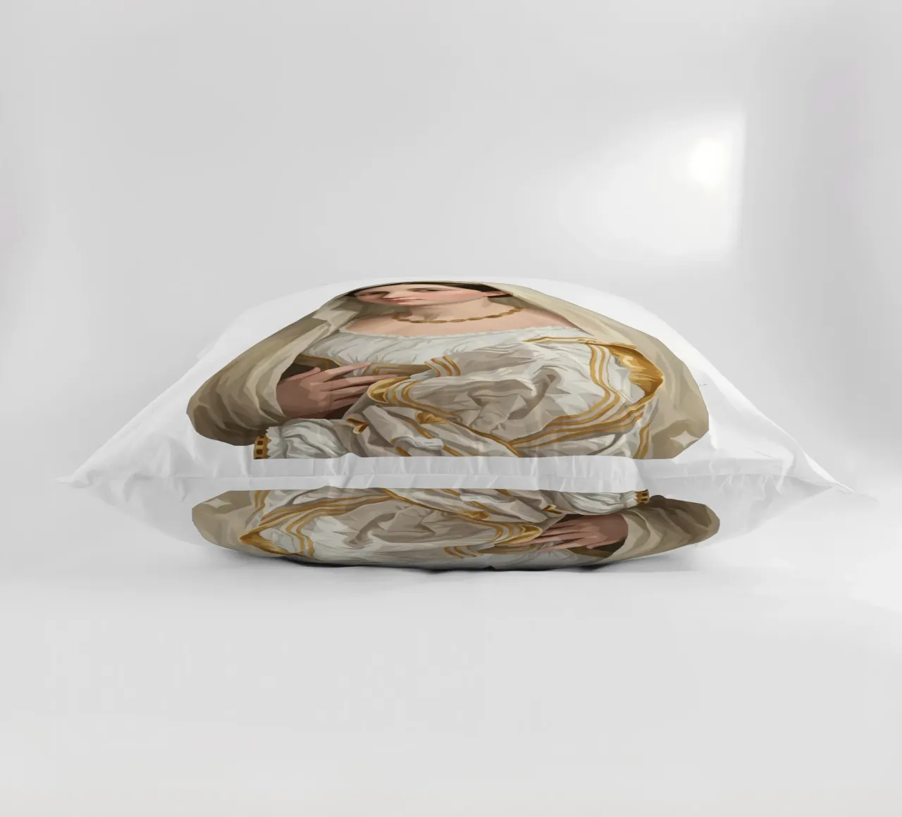 Donna con velo Lowpoly cuscino da Low Profile