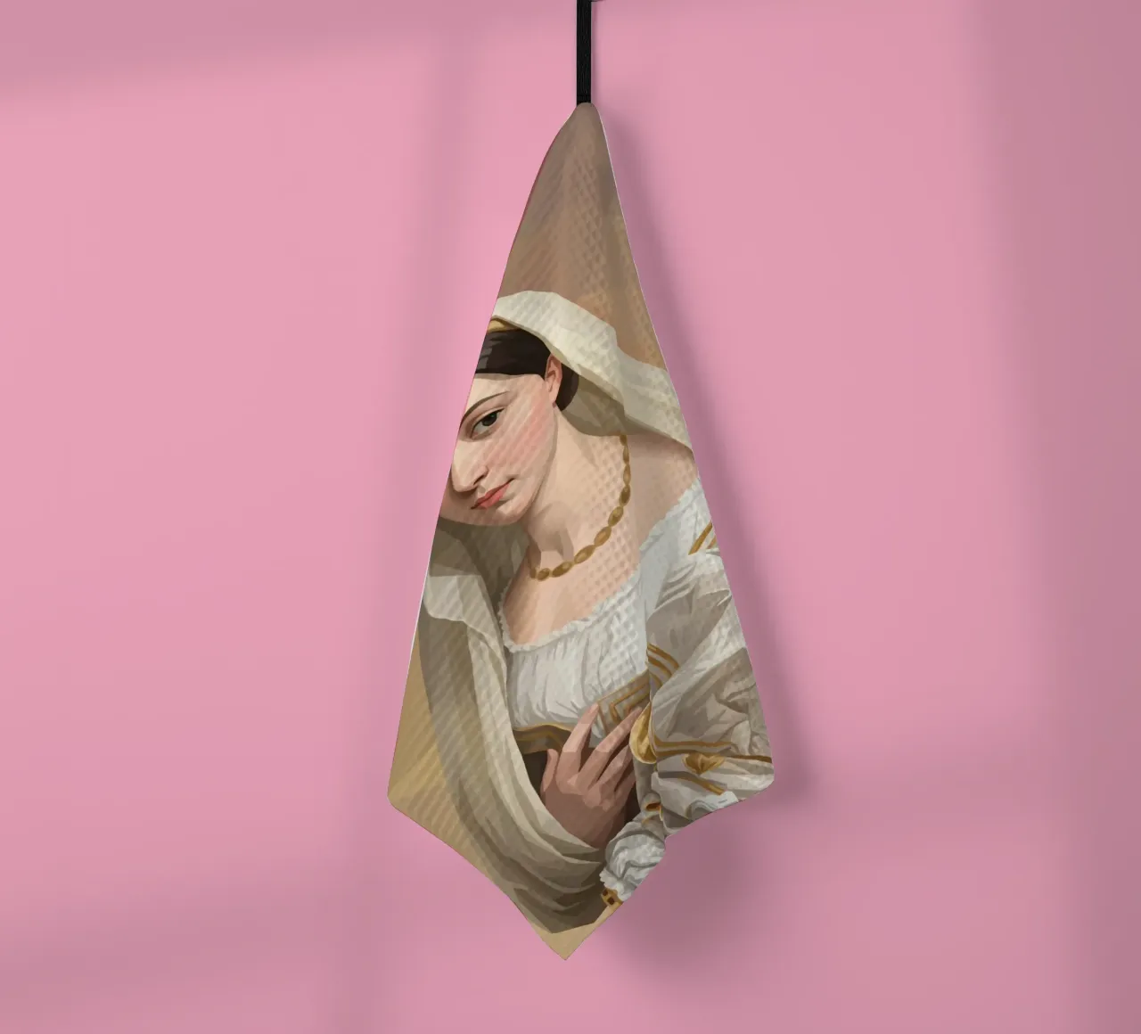 Donna con velo Lowpoly canovaccio da cucina da Low Profile