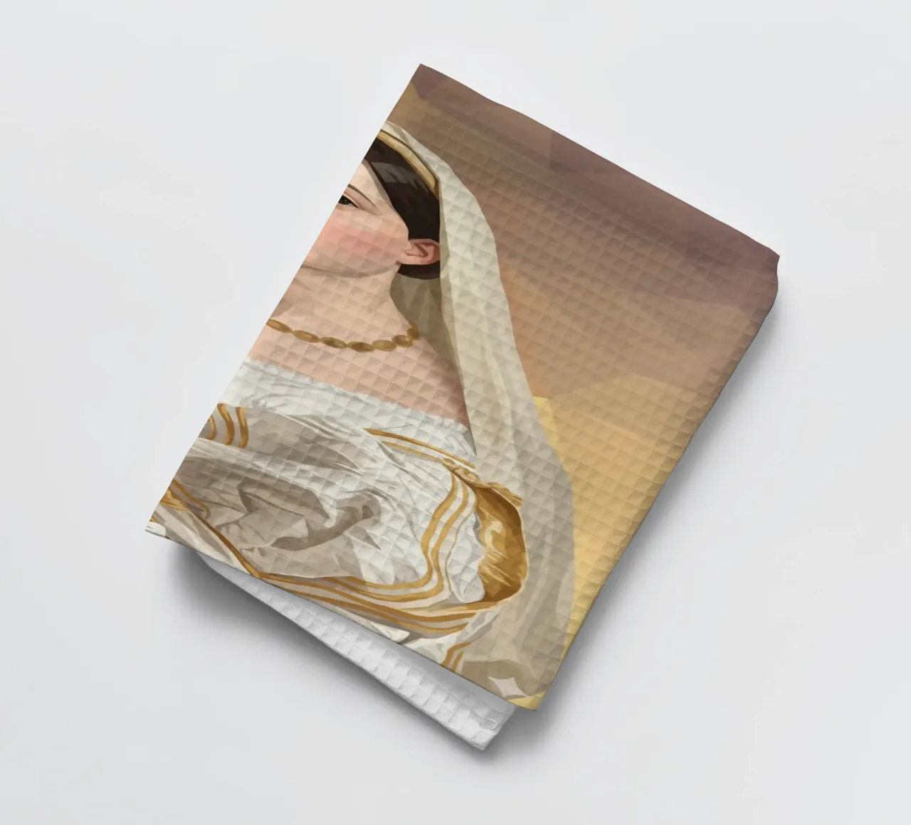 Donna con velo Lowpoly canovaccio da cucina da Low Profile