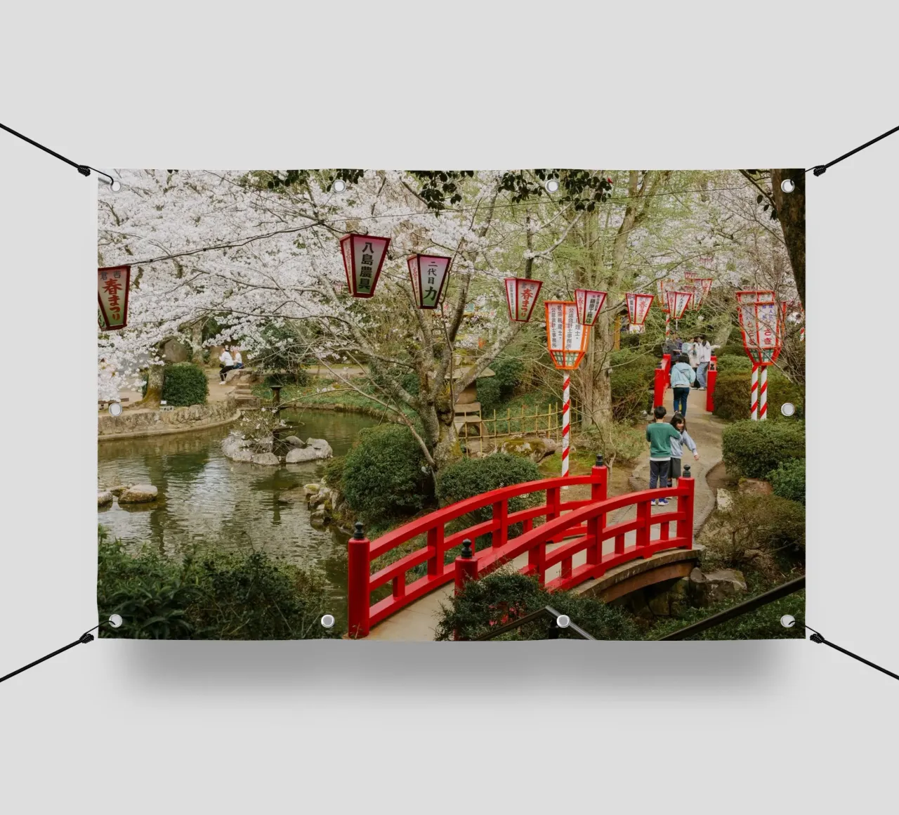 Parco dei ciliegi in fiore a Tottori, Giappone telo in pvc da Marcel Bisig