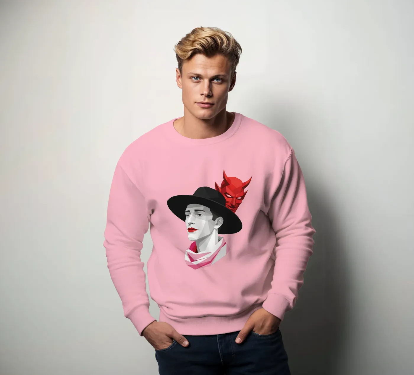 Il diavolo dentro Lowpoly felpa da Low Profile