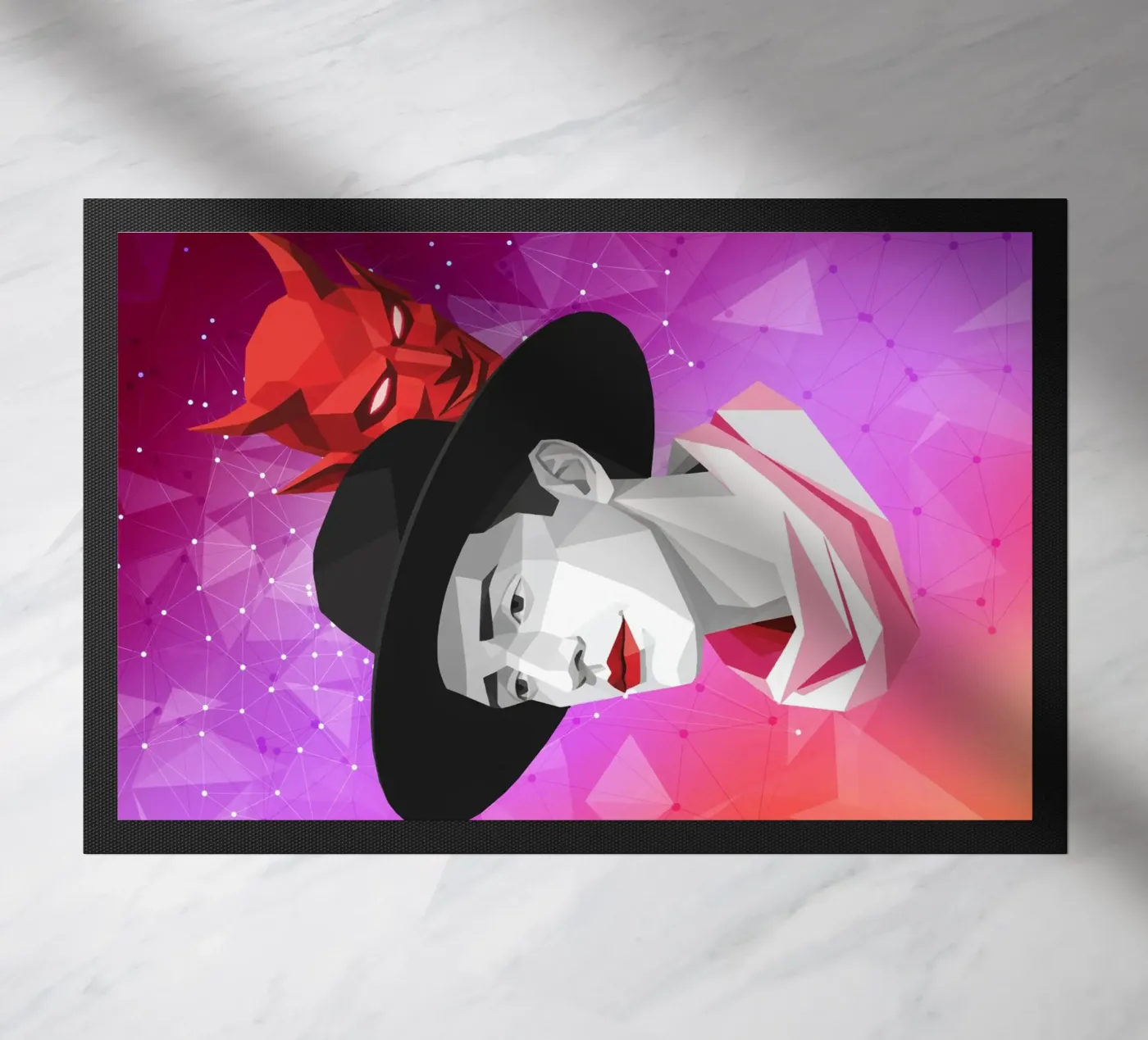 The Devil Within Lowpoly doormat by Low Profile