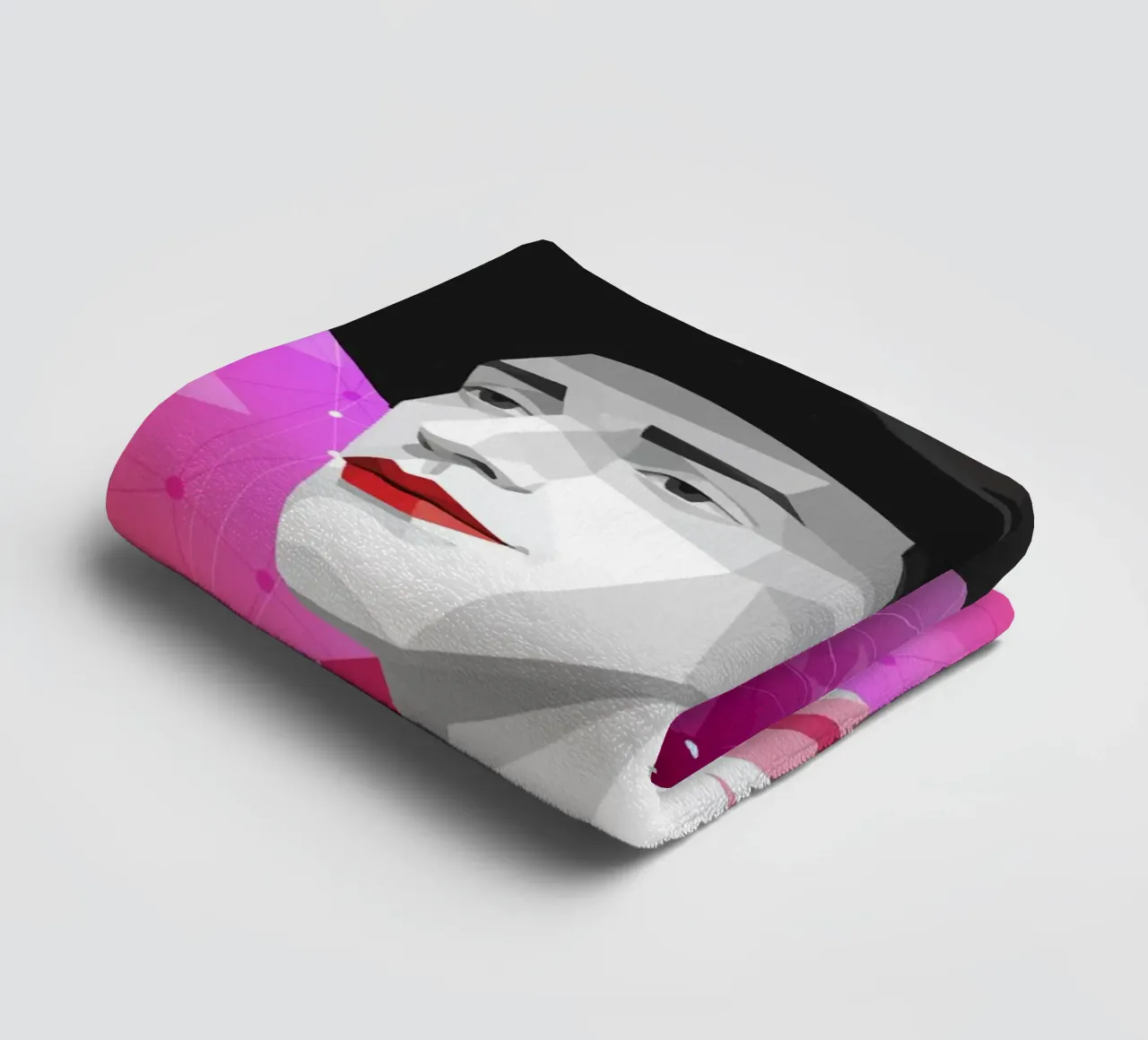 De duivel in Lowpoly badhanddoek van Low Profile