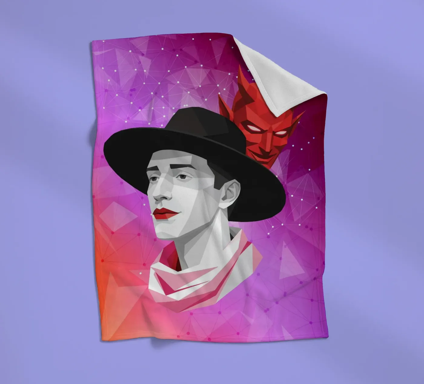 The Devil Within Lowpoly Fleecedecke von Low Profile