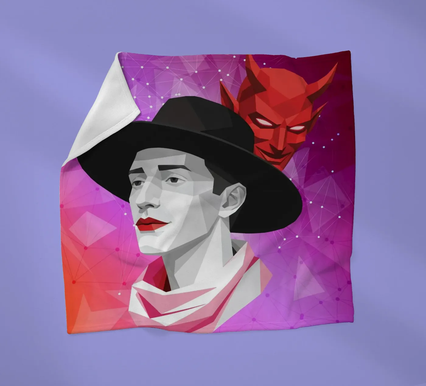 The Devil Within Lowpoly Fleecedecke von Low Profile