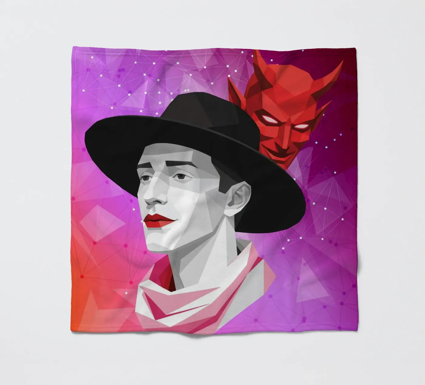 The Devil Within Lowpoly Fleecedecke von Low Profile