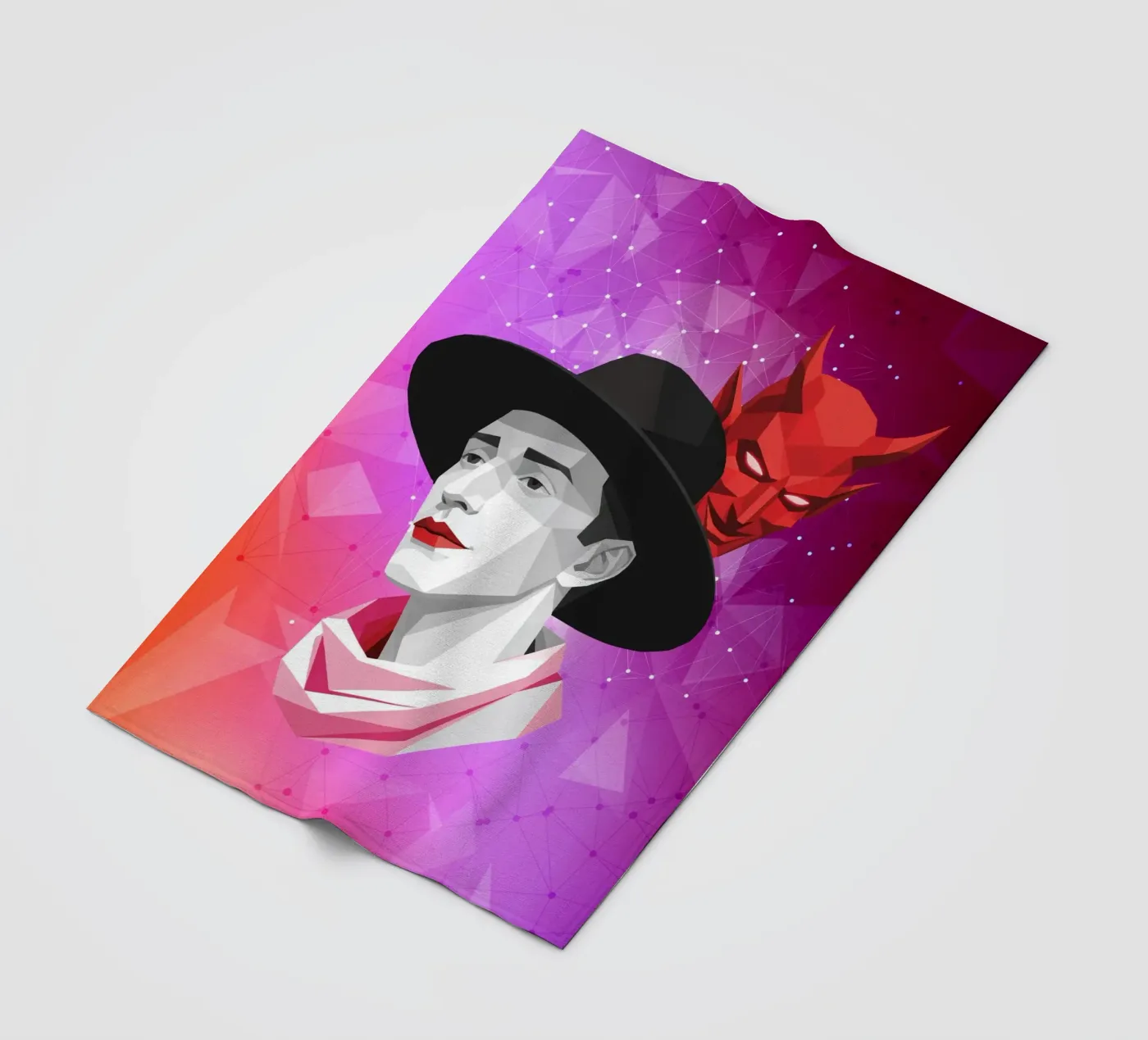 The Devil Within Lowpoly Fleecedecke von Low Profile