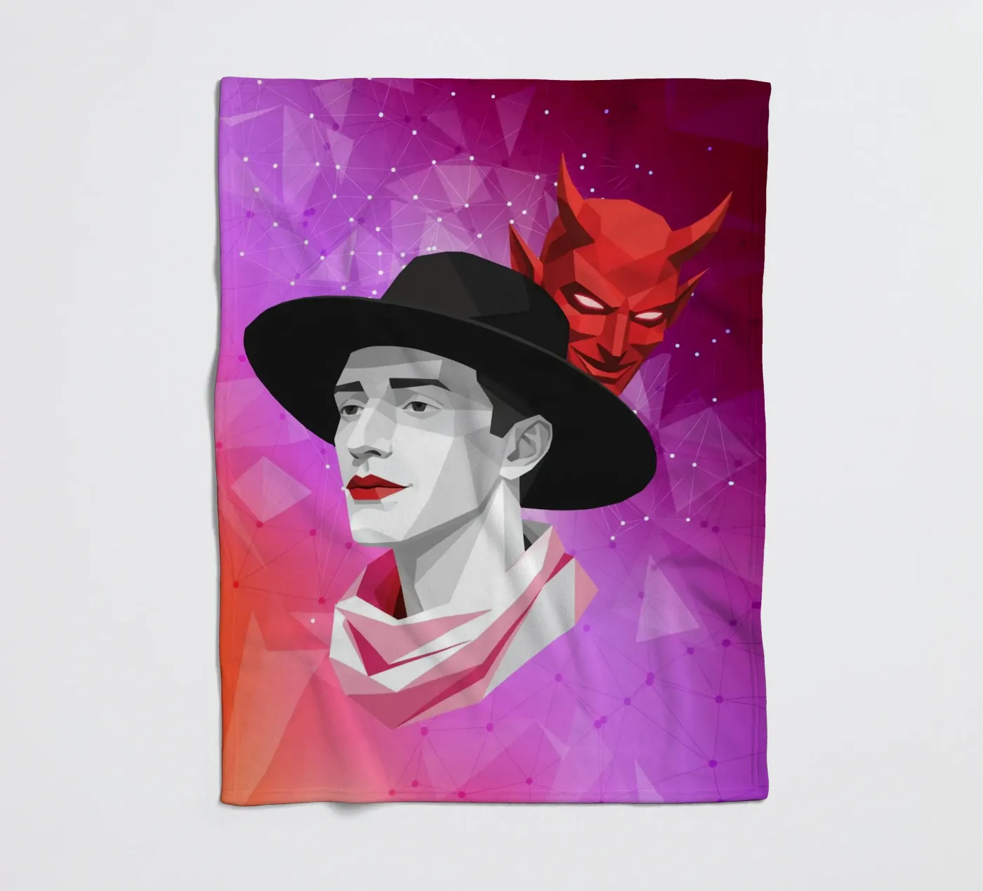 The Devil Within Lowpoly Fleecedecke von Low Profile