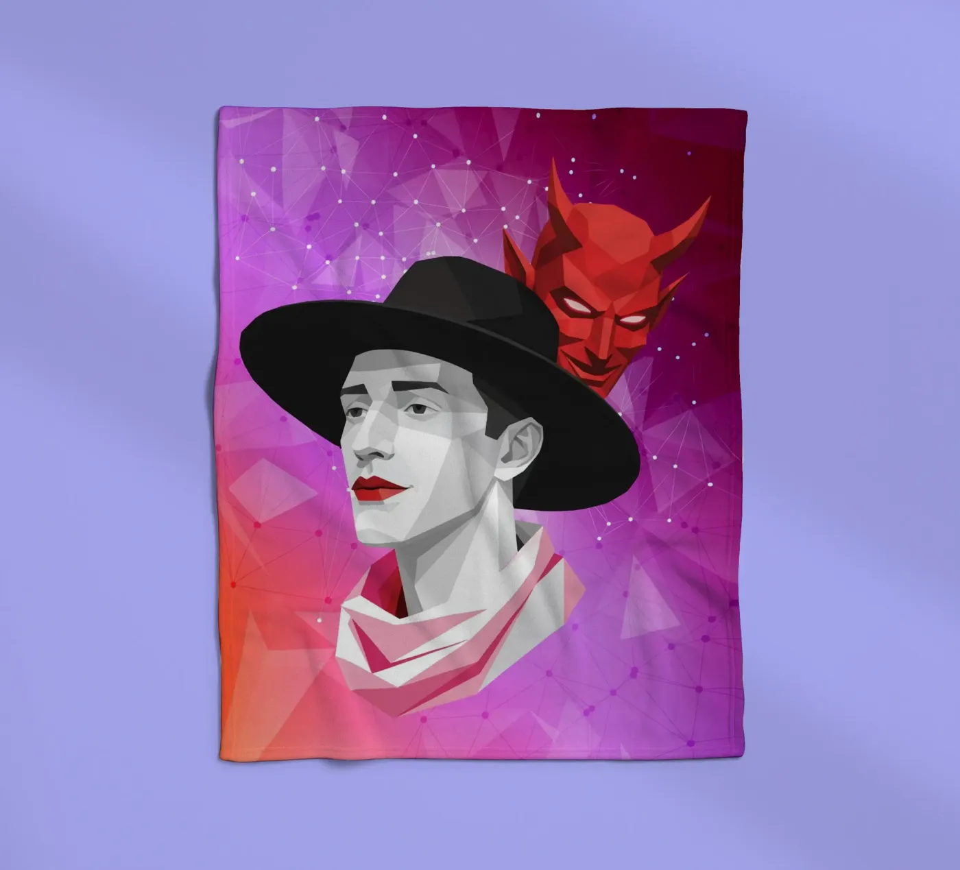 The Devil Within Lowpoly Fleecedecke von Low Profile