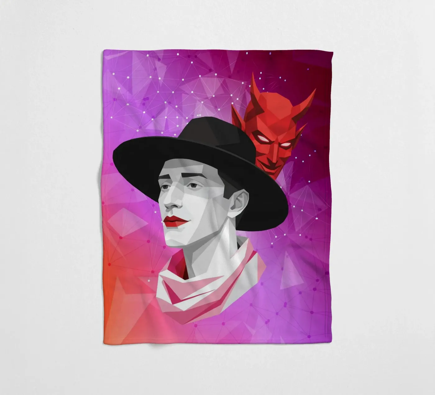 The Devil Within Lowpoly Fleecedecke von Low Profile
