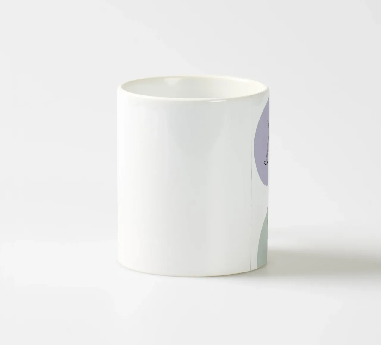 Line art minimalista di un singolo fiore di campanula tazza in ceramica da Bloom And Brush