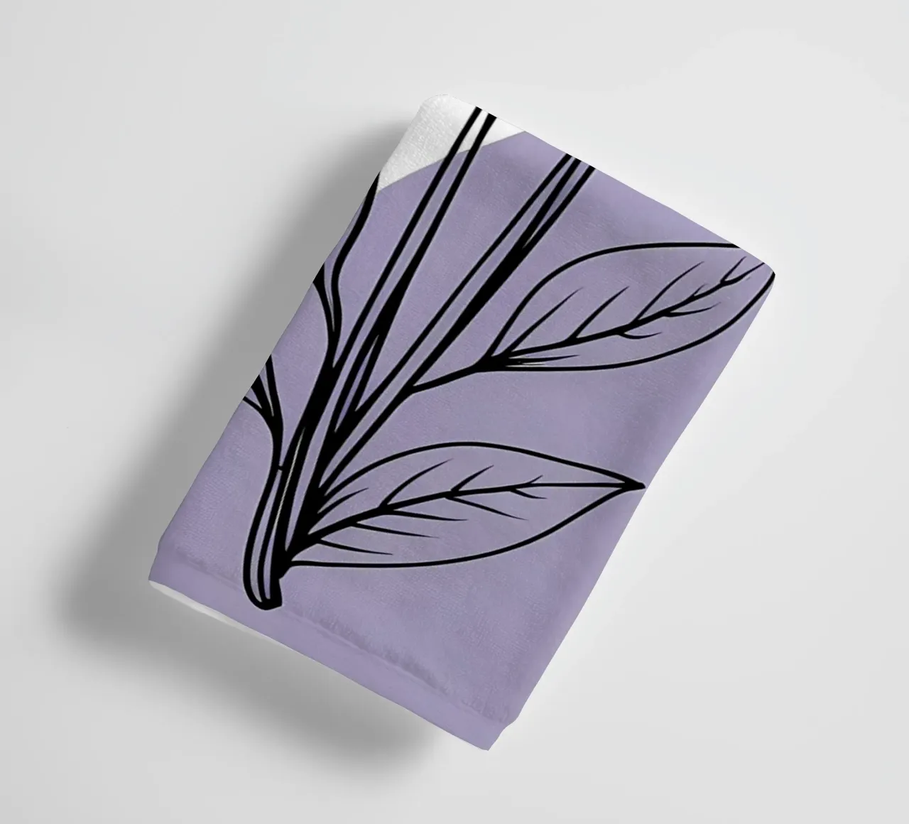 Dessin au trait minimaliste d'une seule fleur de bleuet serviette de bain de Bloom And Brush