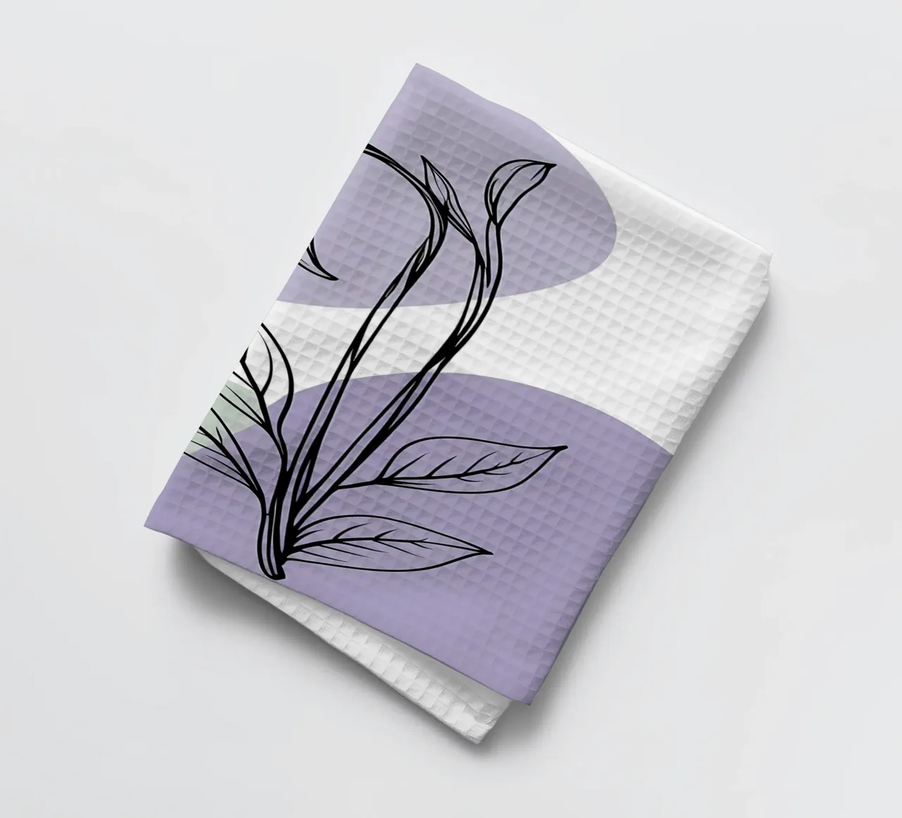 Dessin au trait minimaliste d'une seule fleur de bleuet torchon de Bloom And Brush