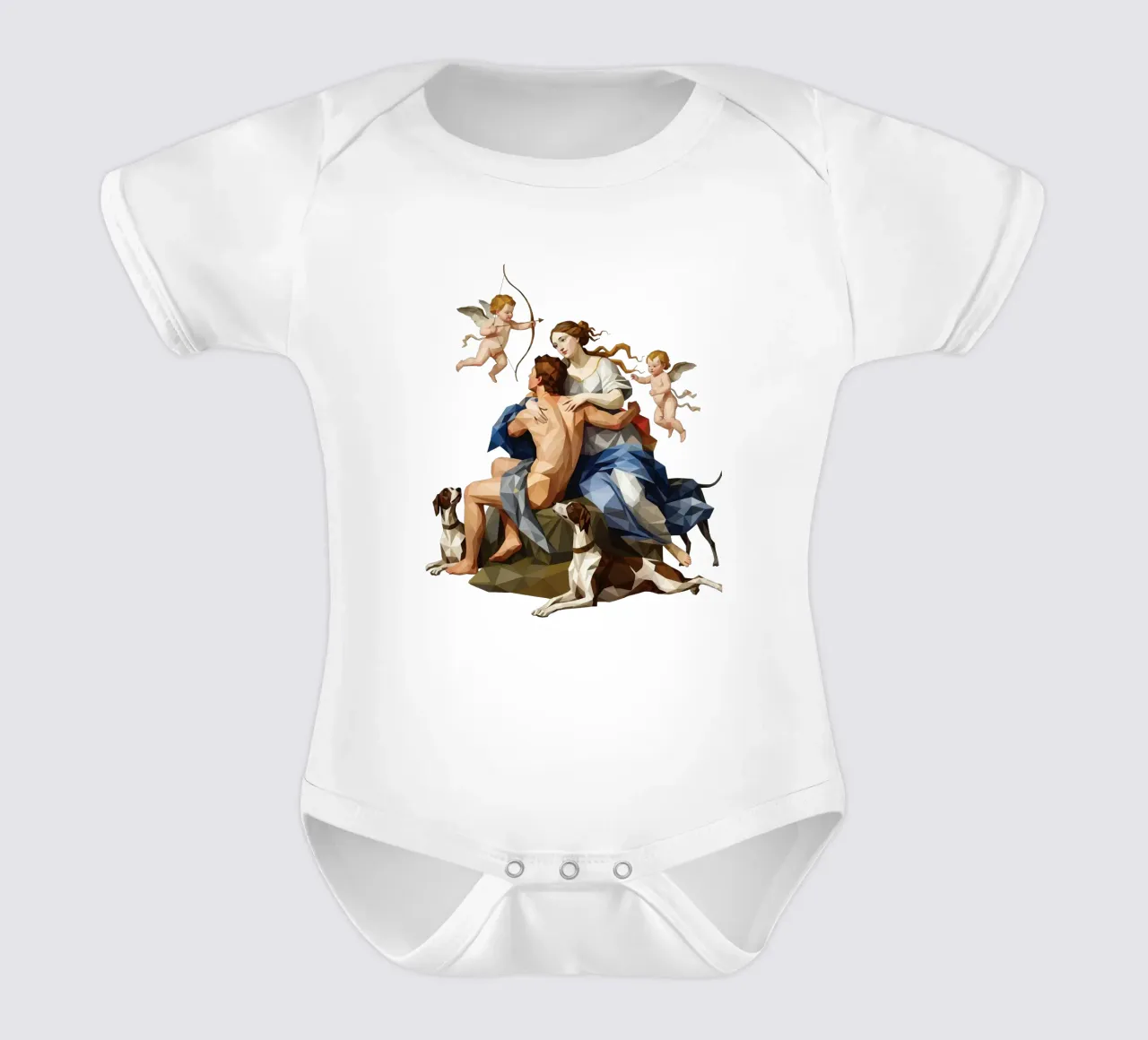Venere e Adone Lowpoly body neonato maniche corte da Low Profile