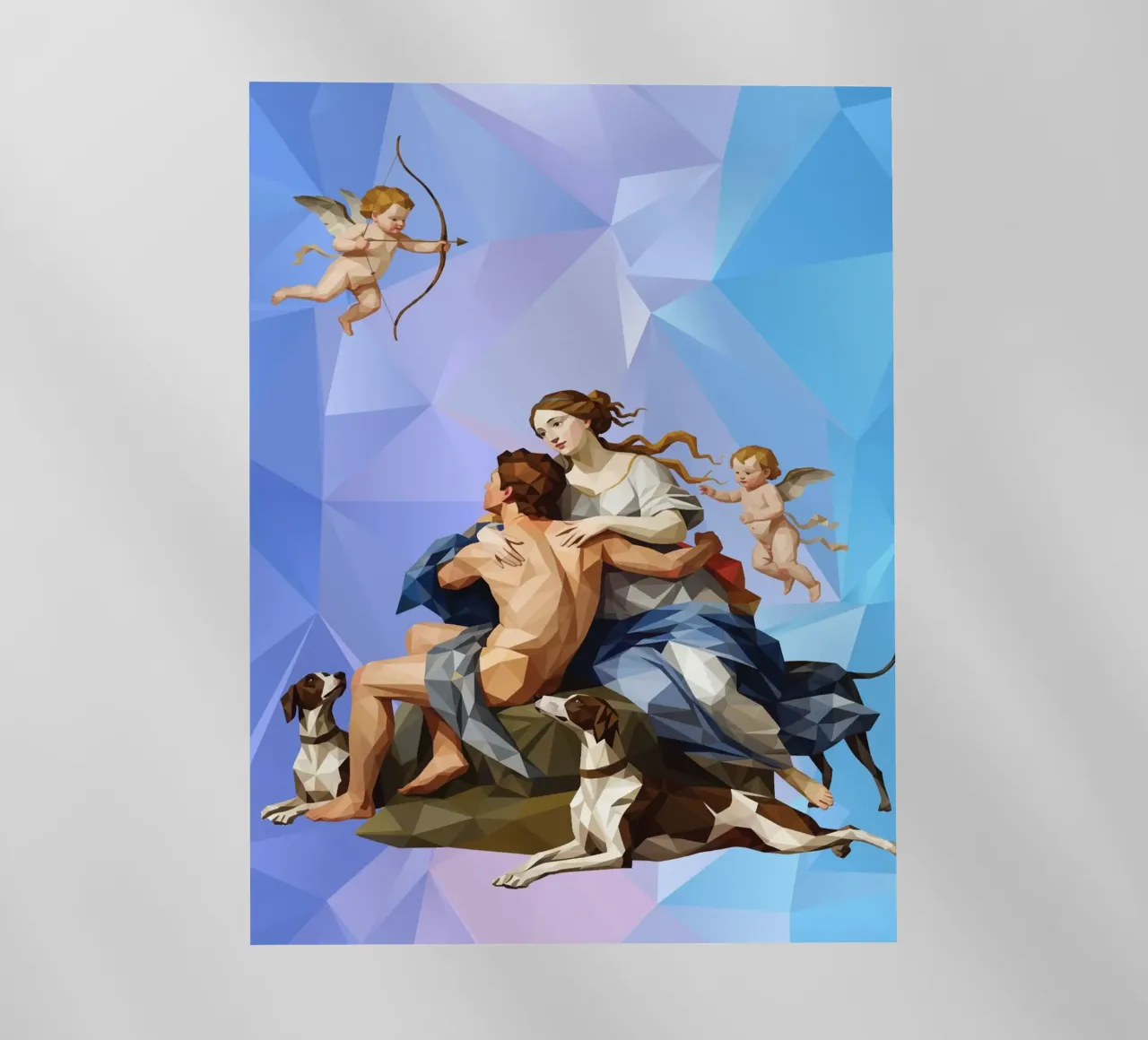 Venere e Adone Lowpoly pellicola backlit da Low Profile