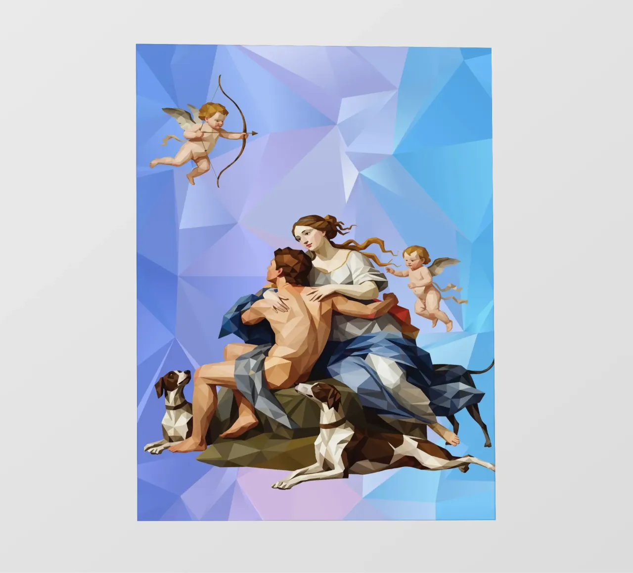 Venere e Adone Lowpoly pellicola backlit da Low Profile