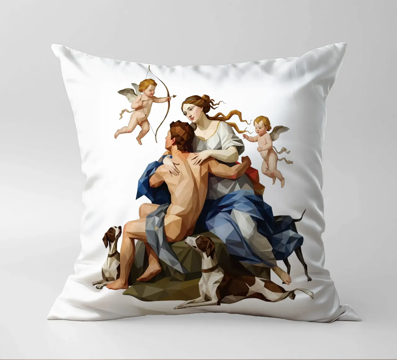 Venere e Adone Lowpoly cuscino da Low Profile