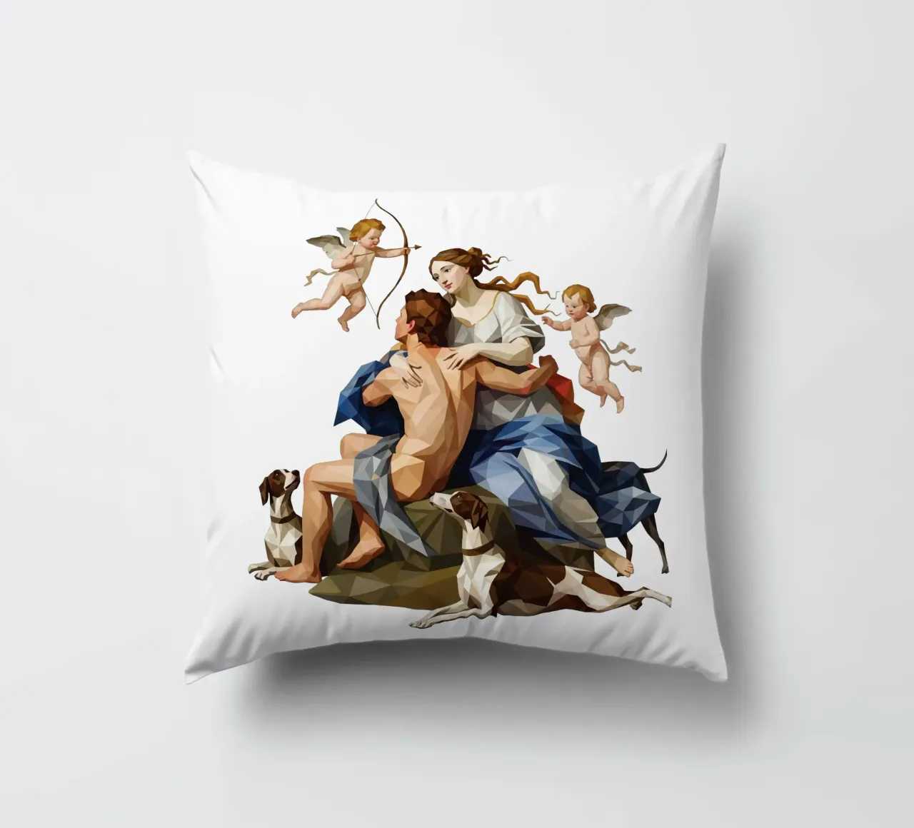 Venere e Adone Lowpoly cuscino da Low Profile