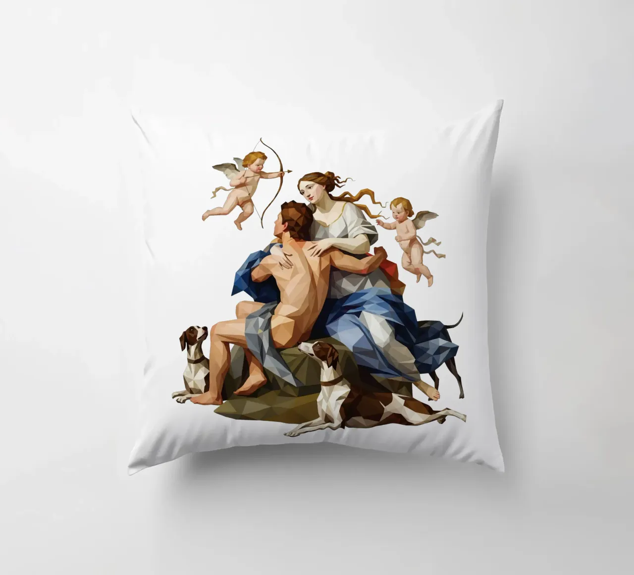 Venere e Adone Lowpoly cuscino da Low Profile