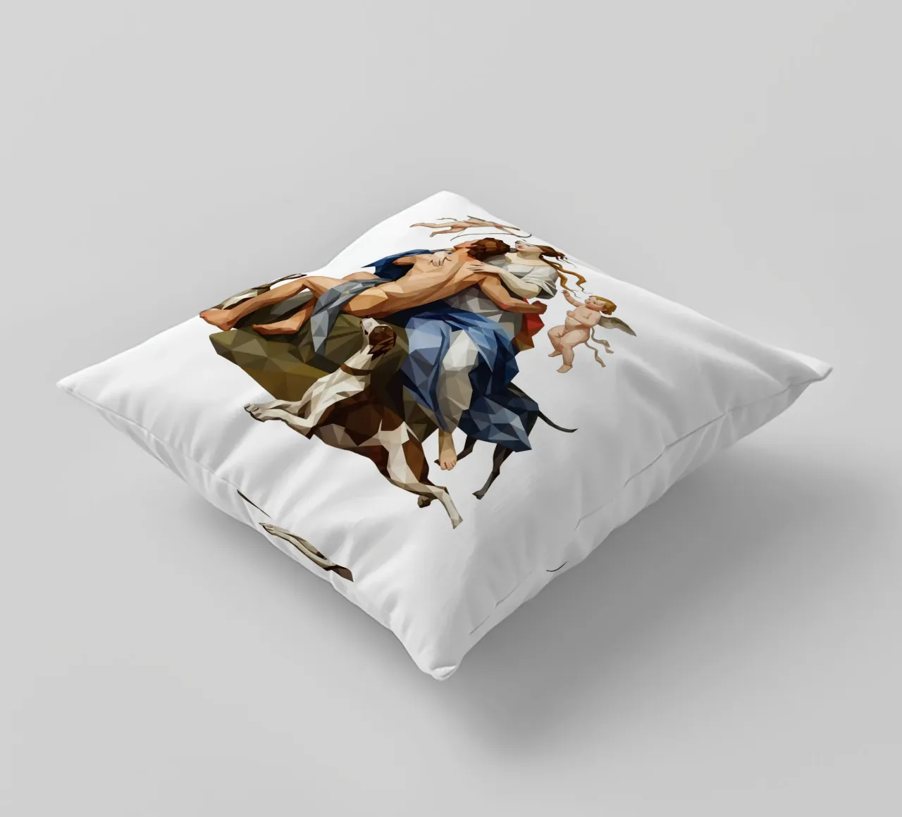 Venere e Adone Lowpoly cuscino da Low Profile