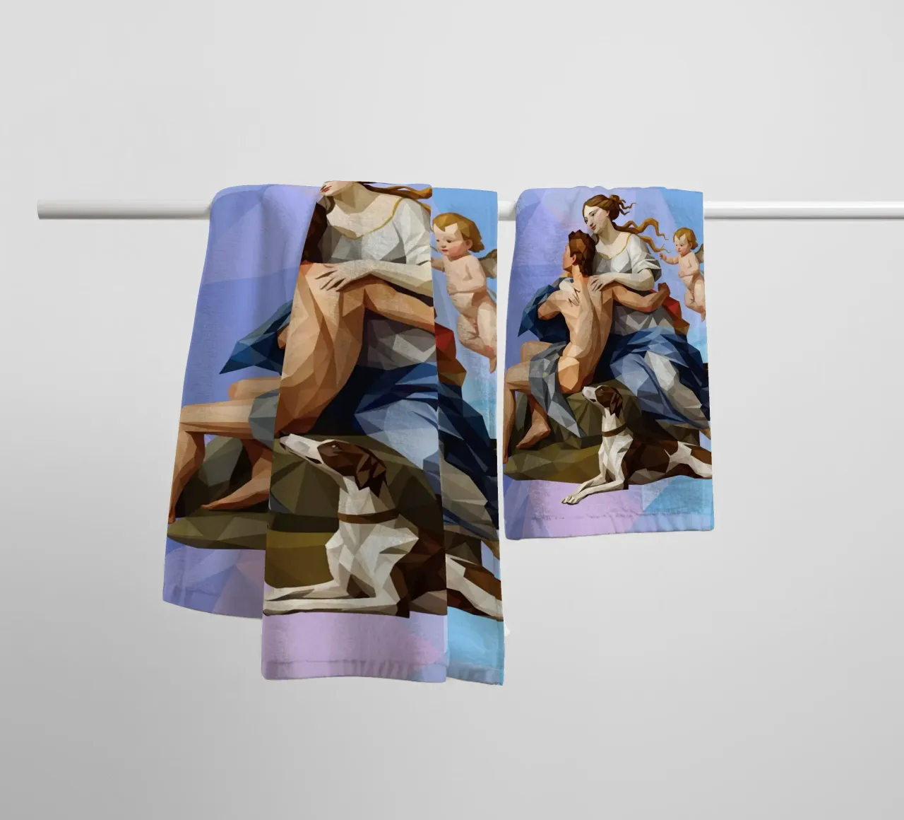 Venere e Adone Lowpoly asciugamano da bagno da Low Profile
