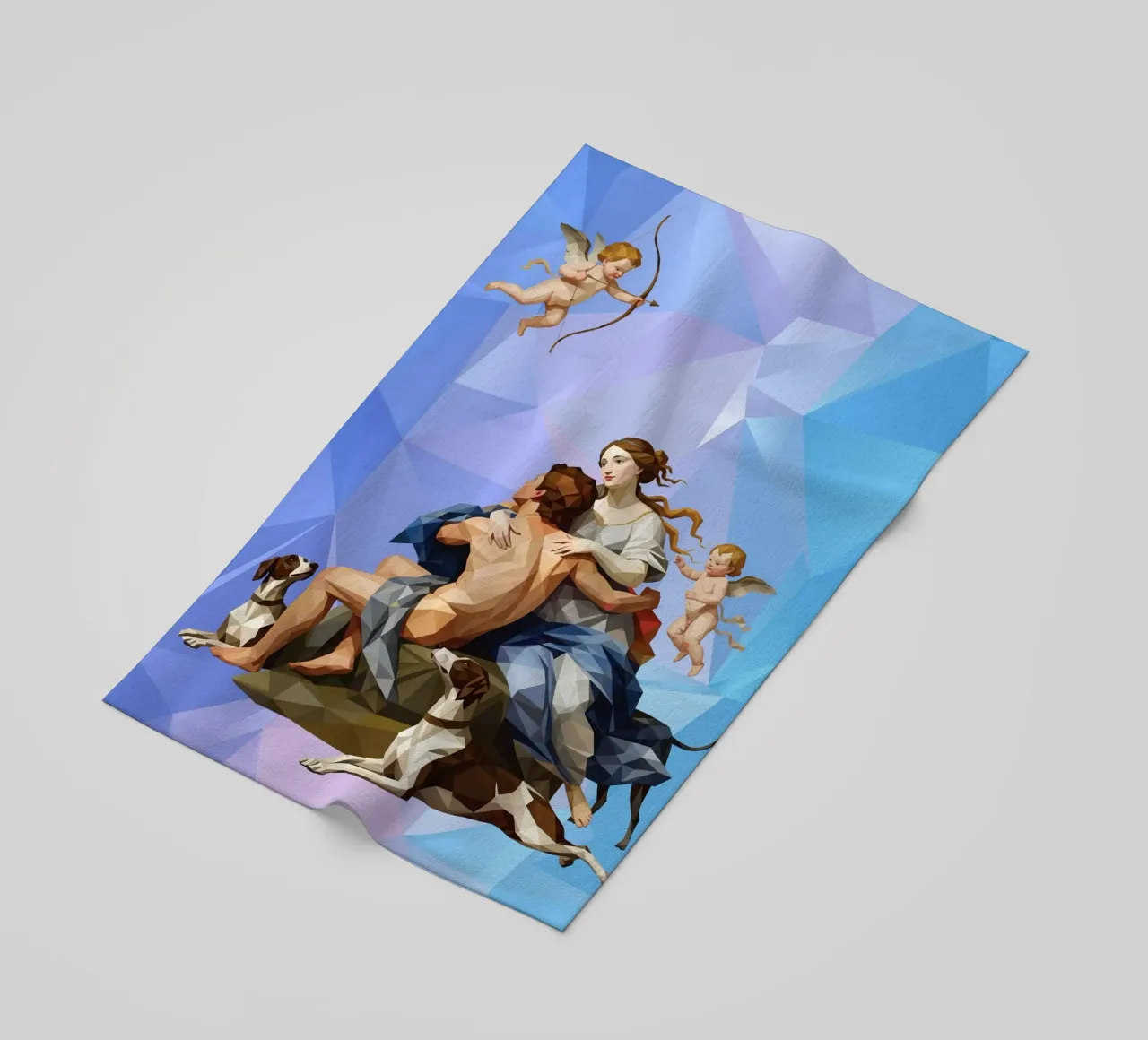 Venere e Adone Lowpoly telo mare da Low Profile
