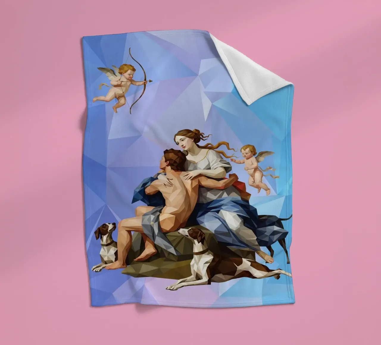 Venere e Adone Lowpoly coperta in pile da Low Profile