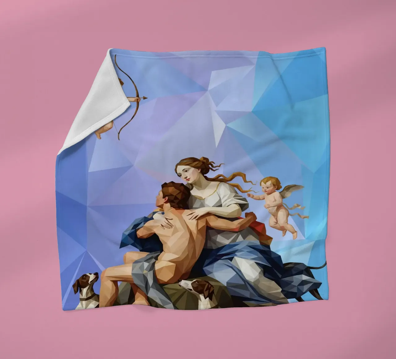 Venere e Adone Lowpoly coperta in pile da Low Profile