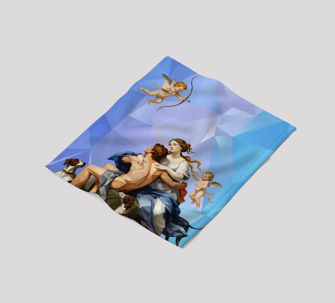 Venere e Adone Lowpoly coperta in pile da Low Profile