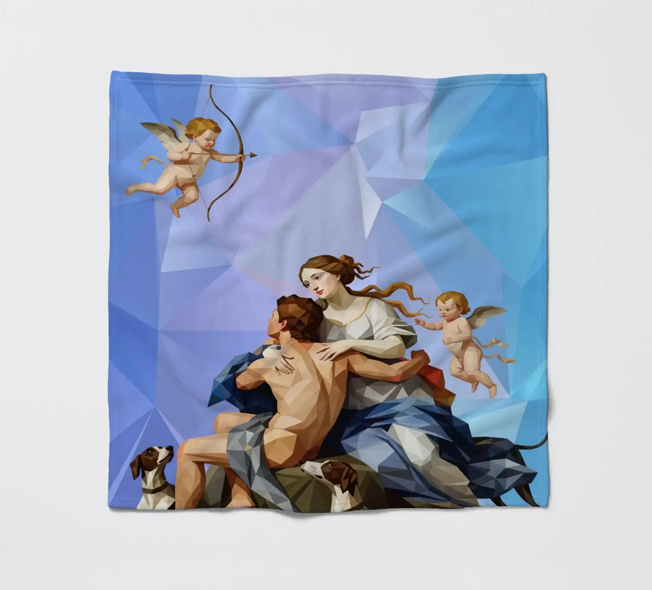 Venere e Adone Lowpoly coperta in pile da Low Profile
