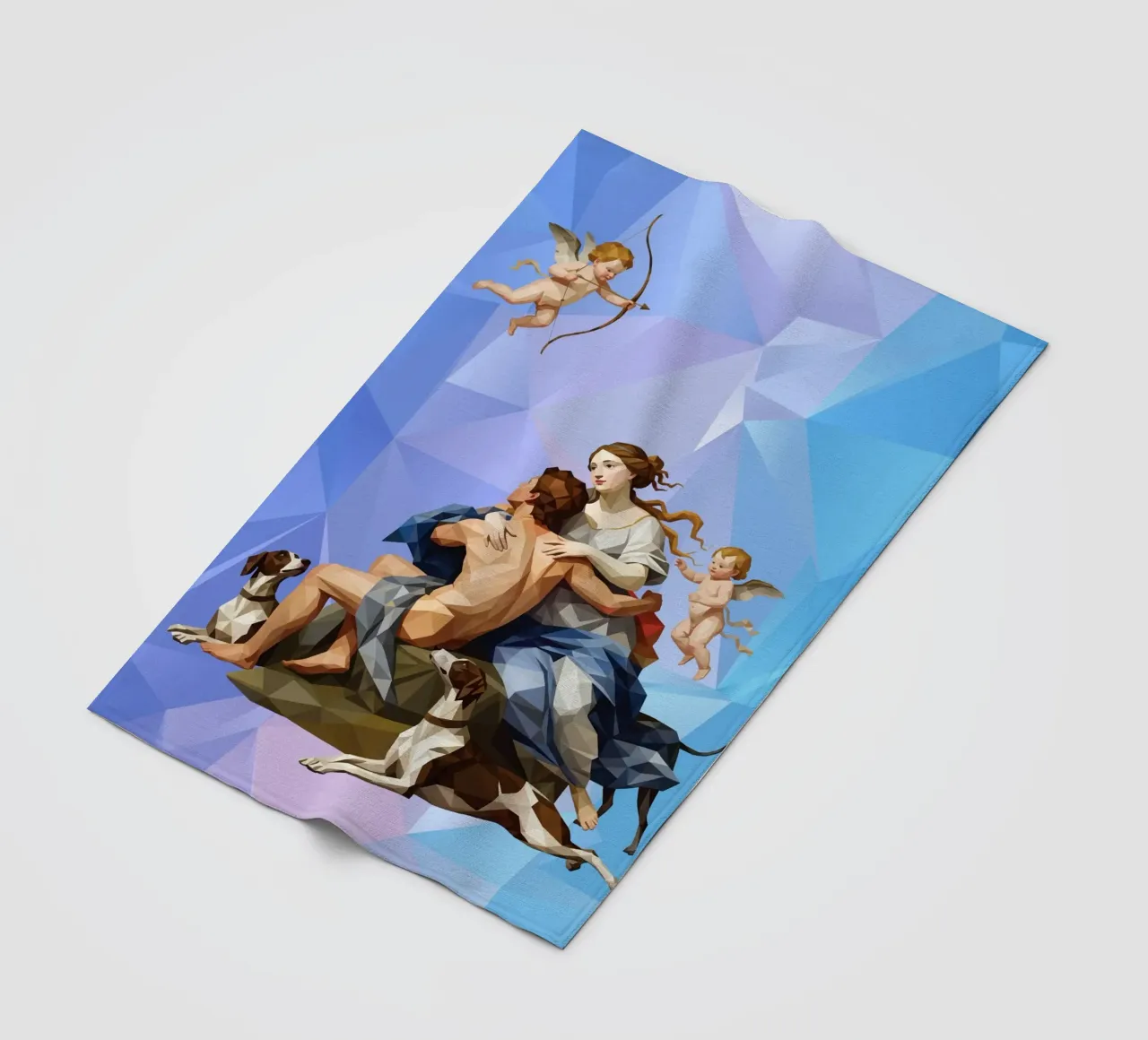 Venere e Adone Lowpoly coperta in pile da Low Profile