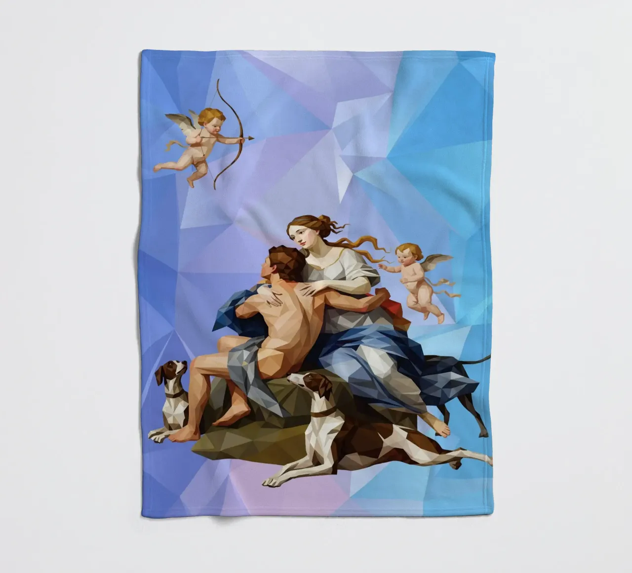 Venere e Adone Lowpoly coperta in pile da Low Profile