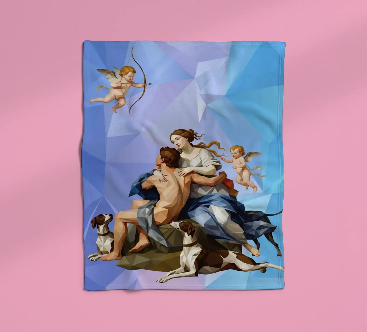 Venere e Adone Lowpoly coperta in pile da Low Profile