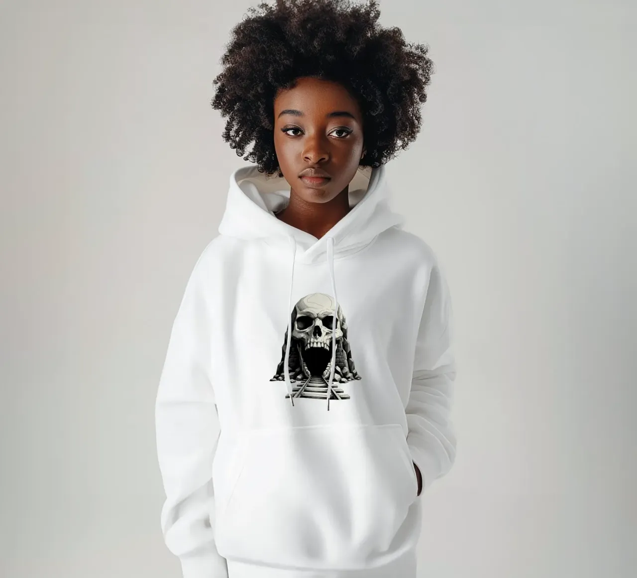 Nelle fauci della morte Lowpoly felpa con cappuccio da Low Profile
