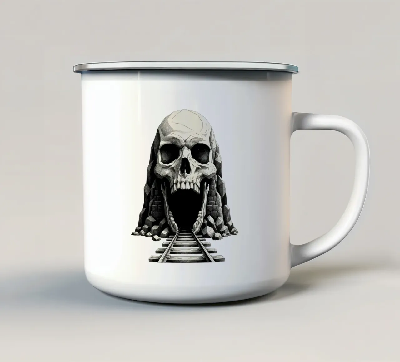 Nelle fauci della morte Lowpoly tazza in smalto da Low Profile