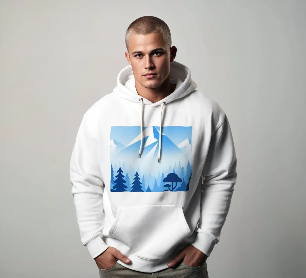 Foresta di montagna felpa con cappuccio da knowledge