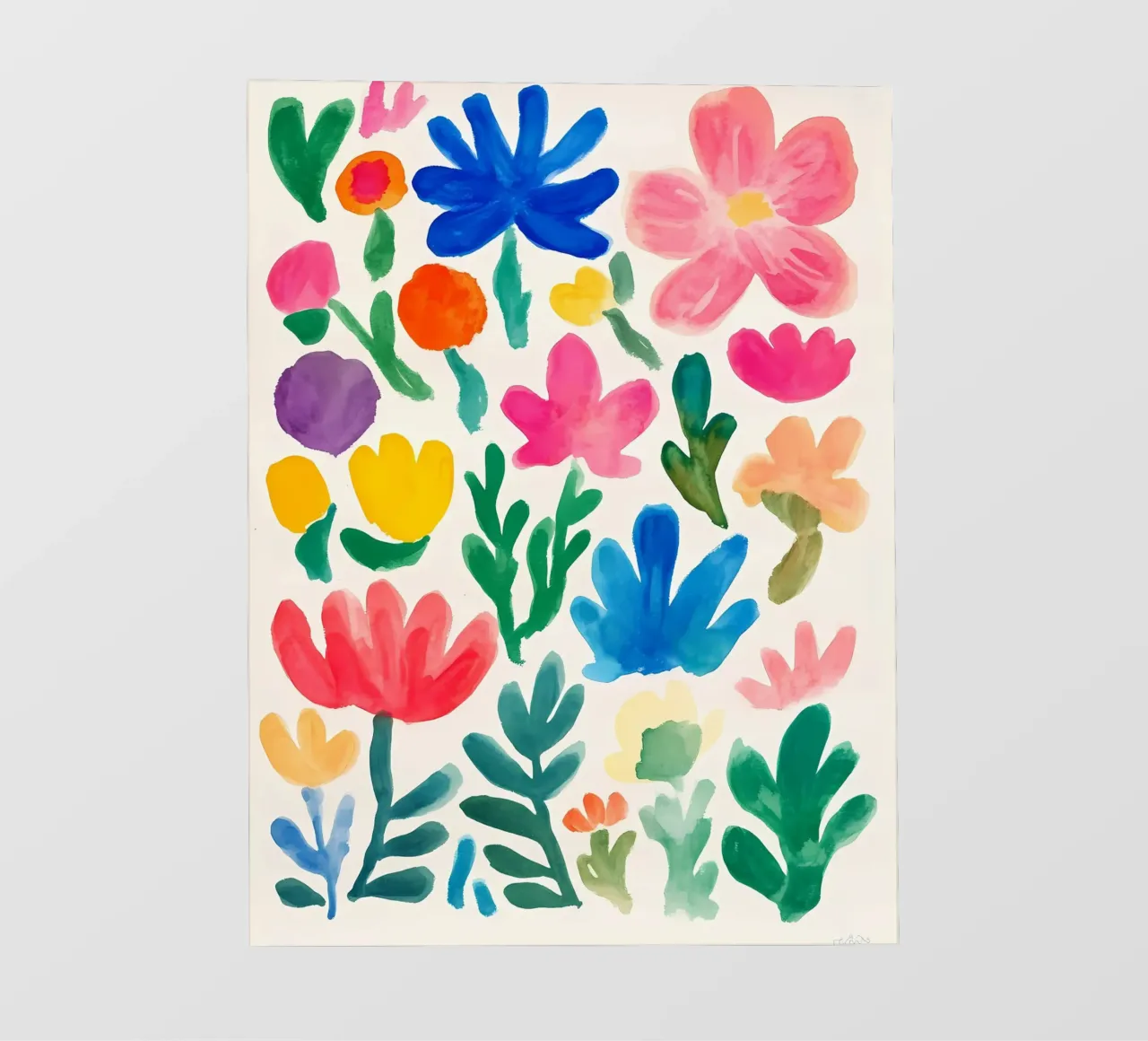 Fiori estivi astratti e colorati telo in pvc da IamHomeStudio