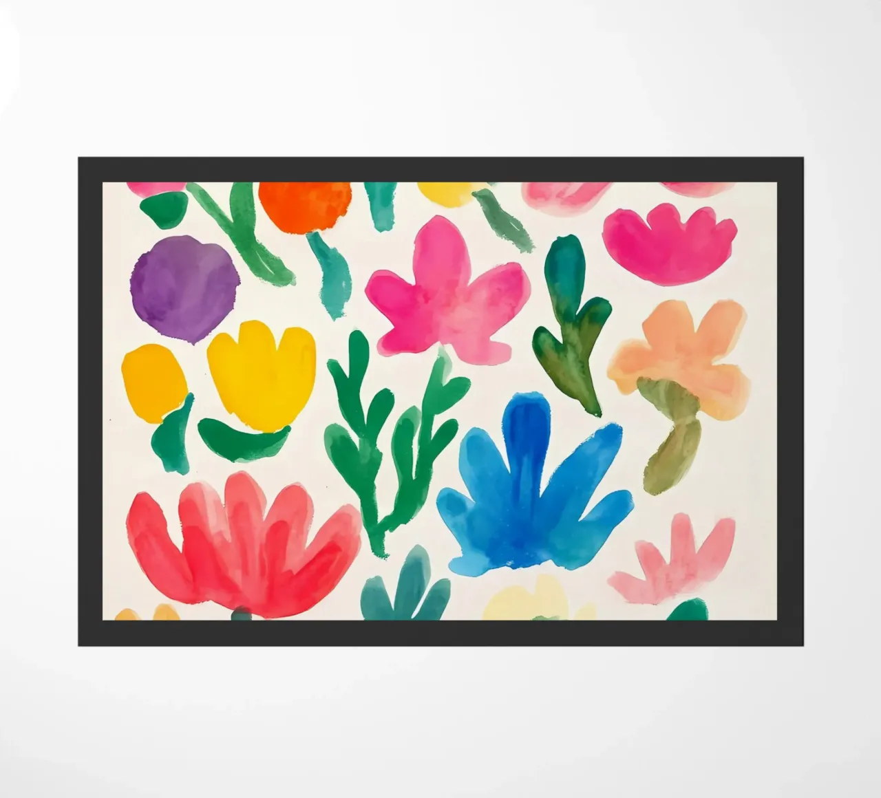 Fiori estivi astratti e colorati zerbino da IamHomeStudio