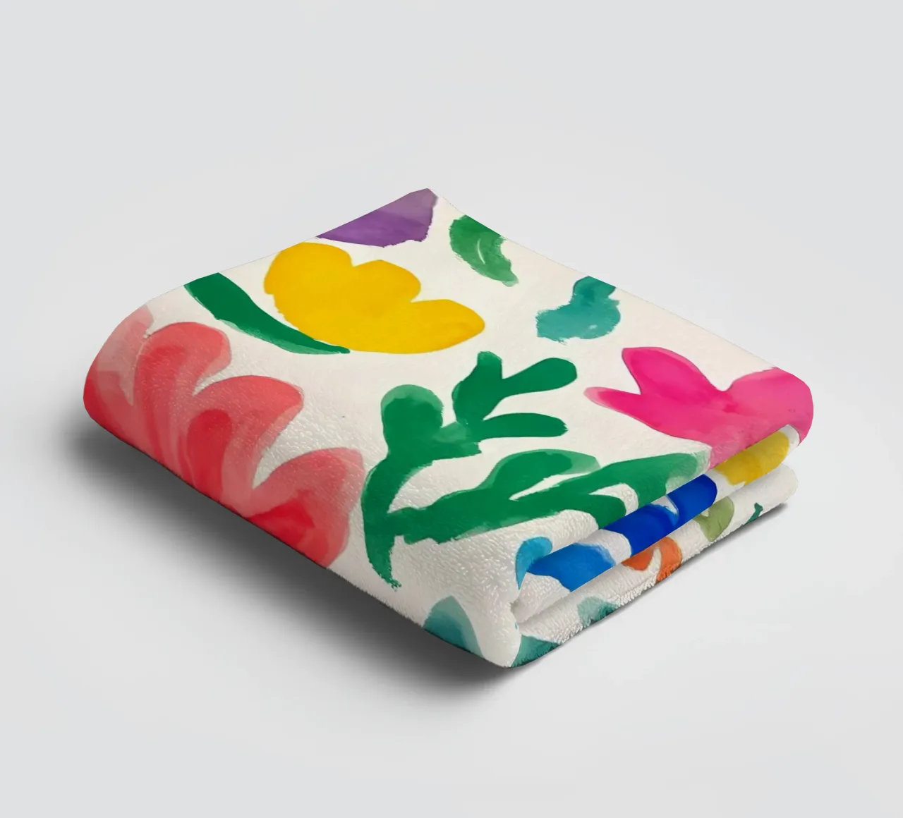 Fiori estivi astratti e colorati asciugamano da bagno da IamHomeStudio